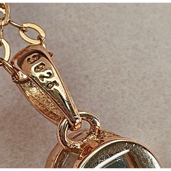 Preserved Flowers Roses In Box, I Love You S925 Angel Necklace Rose Gold Toned - Picture 6 of 11